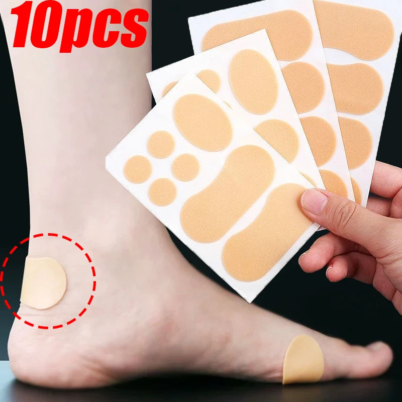 10pcs Invisible High Heel Stickers Gel Shoes Cushions Anti Wear Pain Patch Foot Care Adhesive Hydrocolloid Pads Toe Protectors