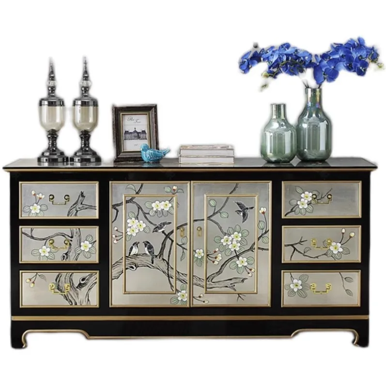 

New Chinese-style entrance cabinet, living room entrance hall cabinet, modern simplicity