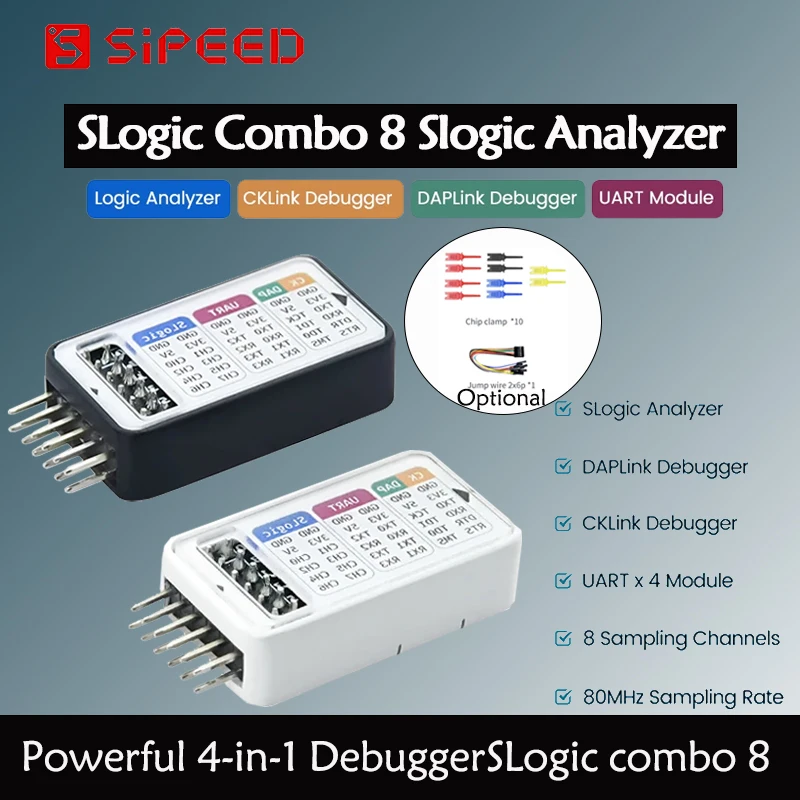 

Sipeed SLogic Combo 8 Анализатор слоганов Мощный отладчик 4 в 1 DAPLink Инструмент для отладки CKLink cKlink DAplink Отладчик UART Модуль