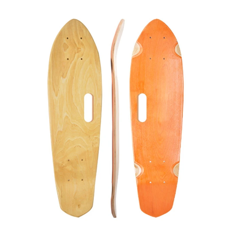 Cubierta de tabla de Skate de arce de 7 capas, cubierta de monopatín Mini Cruiser Fish, 24 pulgadas, Color aleatorio