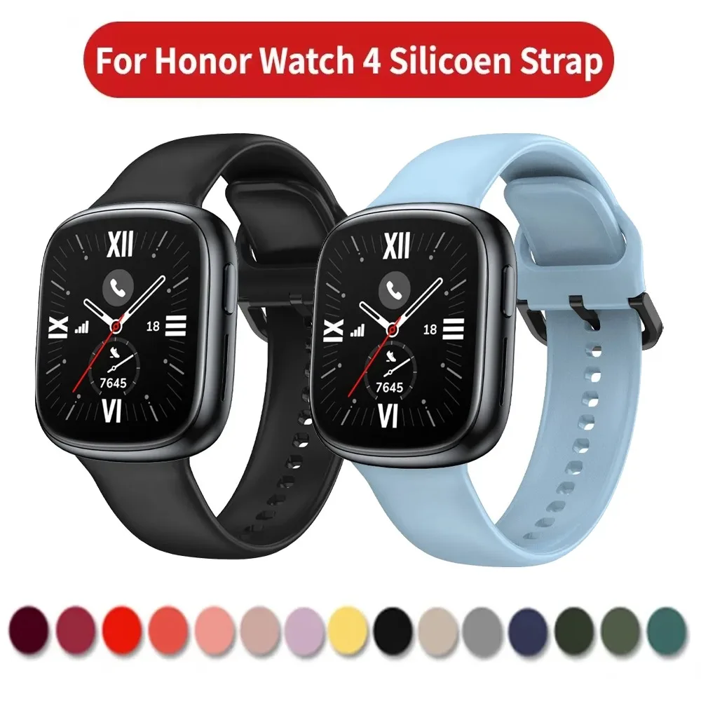Offizielles Sport-Silikonarmband für Honor Watch 4 Smartwatch, bequemes Armband für Huawei Honor Watch 4 Zubehörarmband