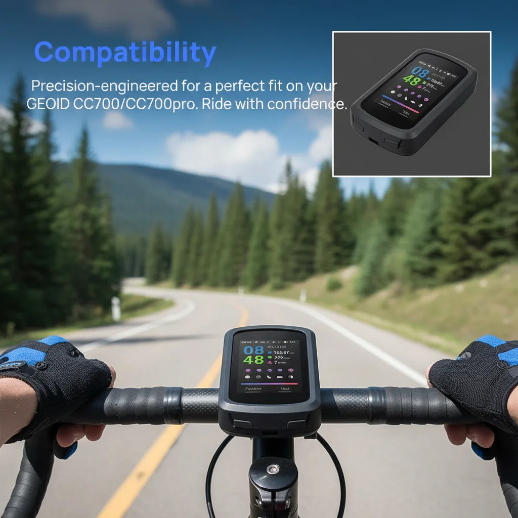 For GEOID CC700 Pro Protective Case Bicycle Computer 2.8-Inch Touchscreen GPS Bike Speedometer Protective Shell Accessories