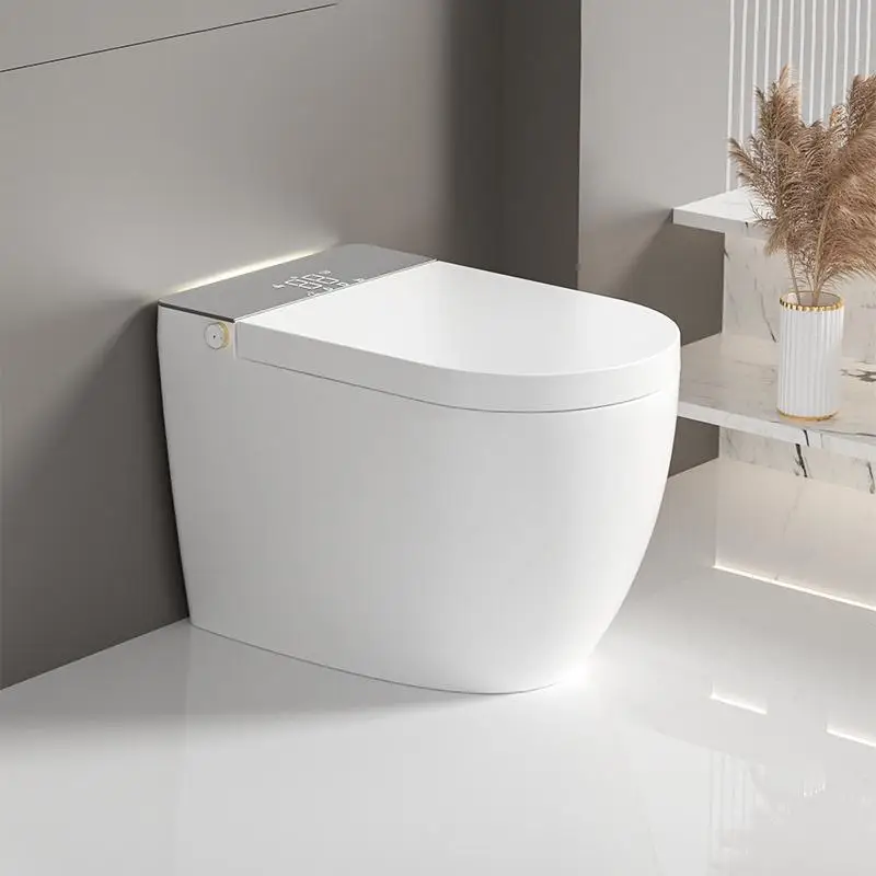 

Smart Toilet with Auto Open/Close Lid, Heated Seat, Instant Warm Water Cleaning, Automatic Flush, Remote Control, Foot Sensing