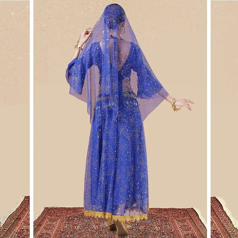 الكبار الرقص الشرقي موحدة عملات القمم الترتر تنورة حزام زي المرأة مطرز الرقص الشرقي بوليوود هالوين الهذيان ملابس الحفلات #4