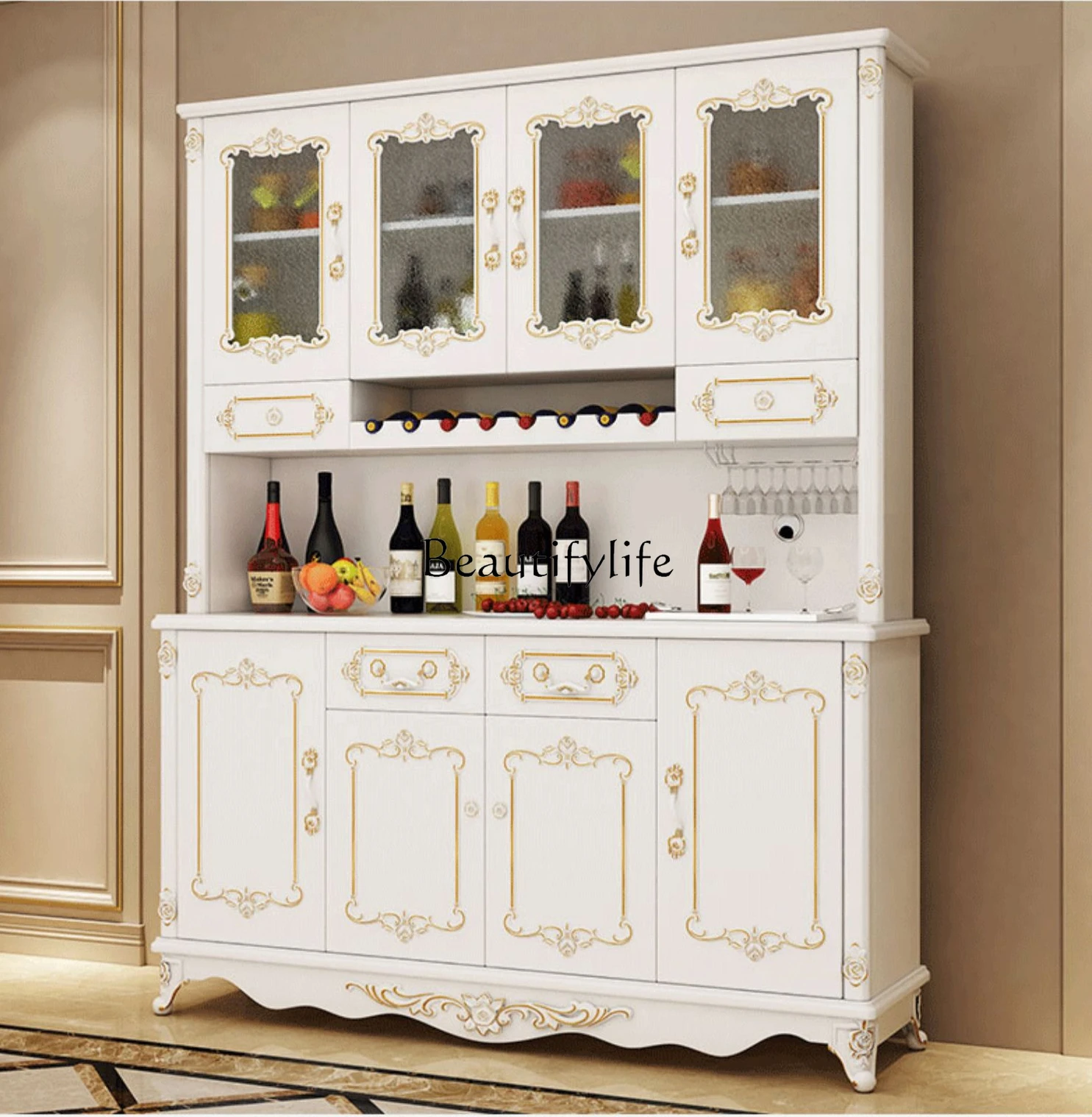 

Sideboard Cabinet Integrated Wall Kitchen Storage White Storage Multifunctional Storage