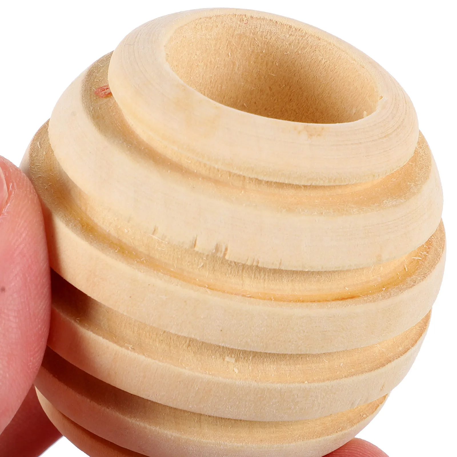 

15pcs Mini Beehive Beads Wooden Craft Material For Garden Lawn Decor Desktop Aquarium Ornament Micro Landscape Diy Moss Bead