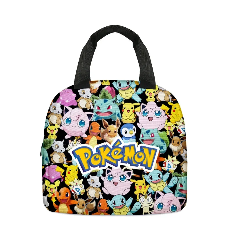 HOT Pokemon Kawaii Pikachu Student Anime Portable Lunch Box Cute Pokemon Series Children School  Lunch Bag Convenient