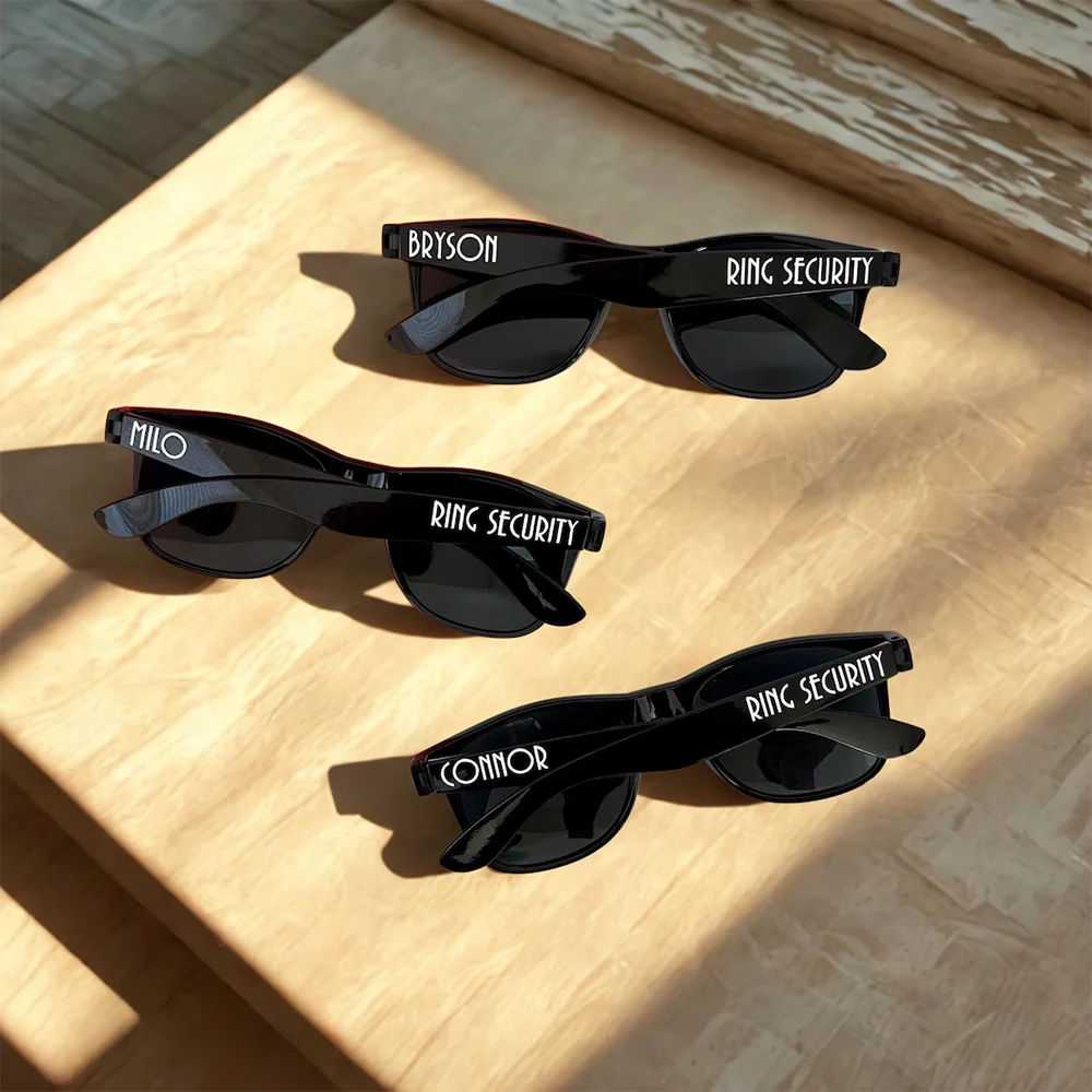Personalized Ring Bearer Sunglasses Kids Ring Security Glasses Secret Agent Favor Wedding Sunglasses For Kids Ring Bearer Outfit