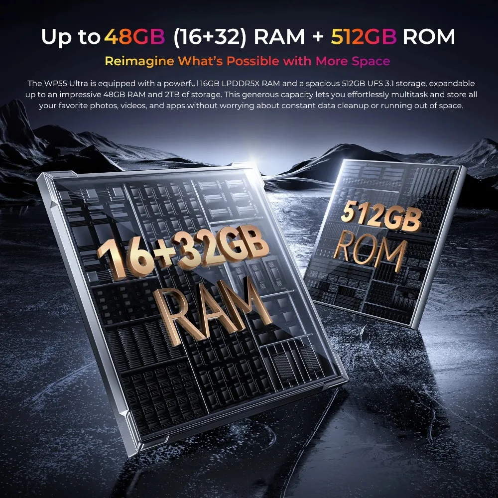 OUKITEL WP55 Ultra Rugged Smartphone Android 15 Thermal Imaging  Phone 48GB+512GB 11000mAh 108MP 6.6“ 5G NFC OTA Support Phone