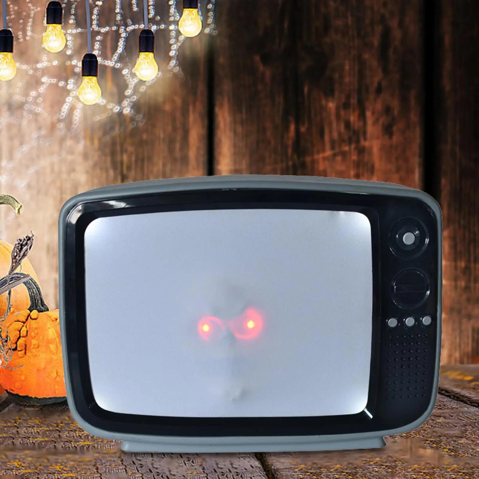 Halloween Lighted Musical TV Haunted House Prop Unique Halloween Decoration for Cabinets Bookshelf Desktop Cabinets Shelf Decor