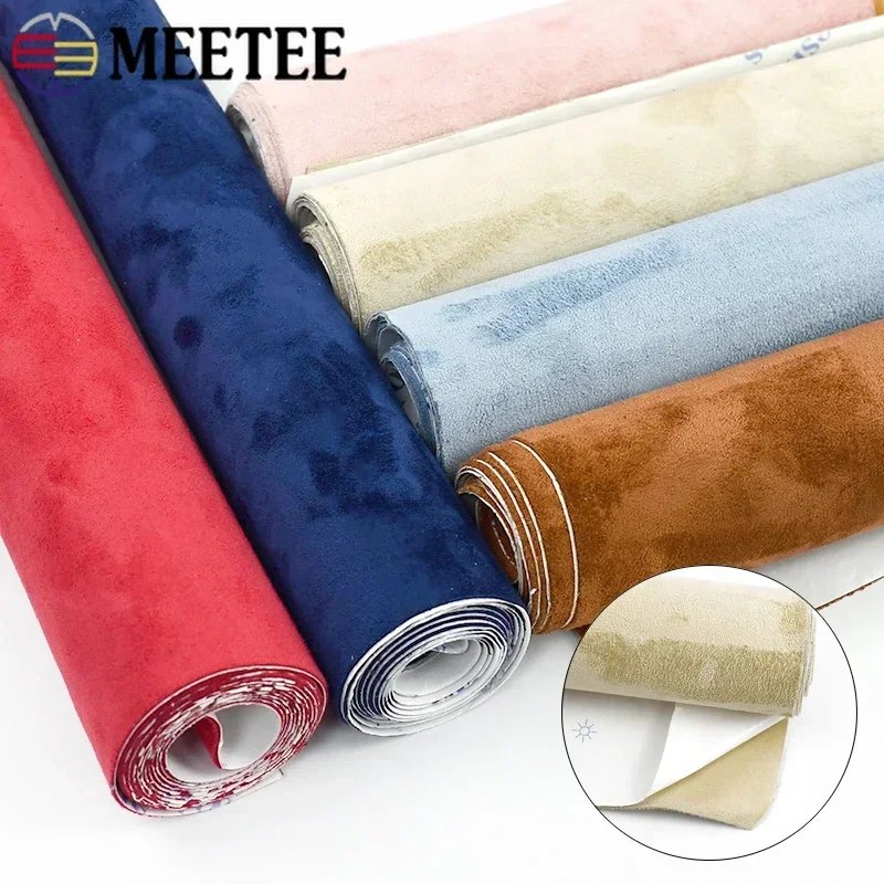 Meetee Suede Self-adhesive Fabric Stretchable Anti-scratch Fabrics For Jewelry Box Car Interior Modification Stickers By Meter