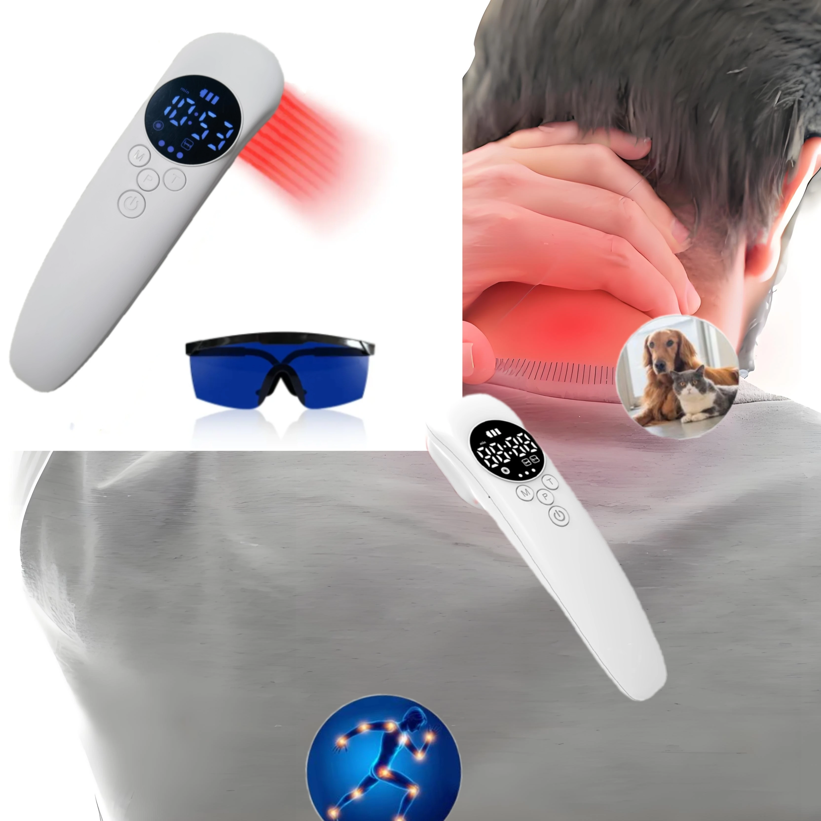 

Handheld Red Light Device 650nm + 850nm - Pain Relief Equipment for Knee, Shoulder, Arthritis, Muscle Recovery, Home Use Physio