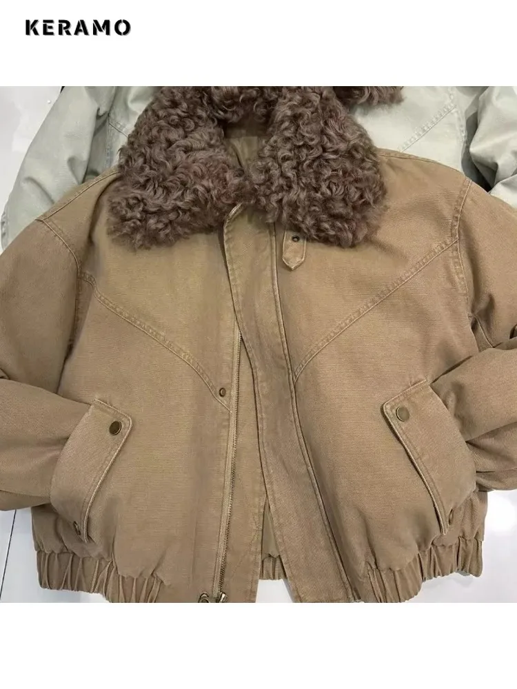 المرأة خمر الصوف المرقعة موضة معطف مرن 2025 الشتاء الإناث ريترو ستايل واحدة الصدر رفض طوق سترة #6