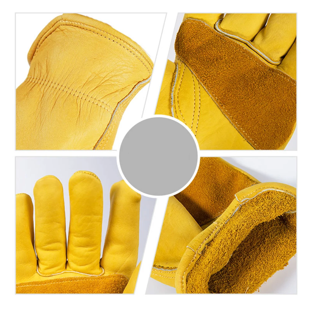

Cowhide Anti slip Motorcycle Labour Protection Gardening Work Gloves Premium Cattlehide Sproof H Industrial Manufacturing