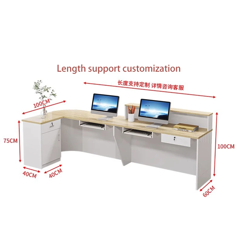 Decorations Display Reception Desks Modern Office Beauty Salon Reception Desk Counter Recepcion Desk Commercial Furniture