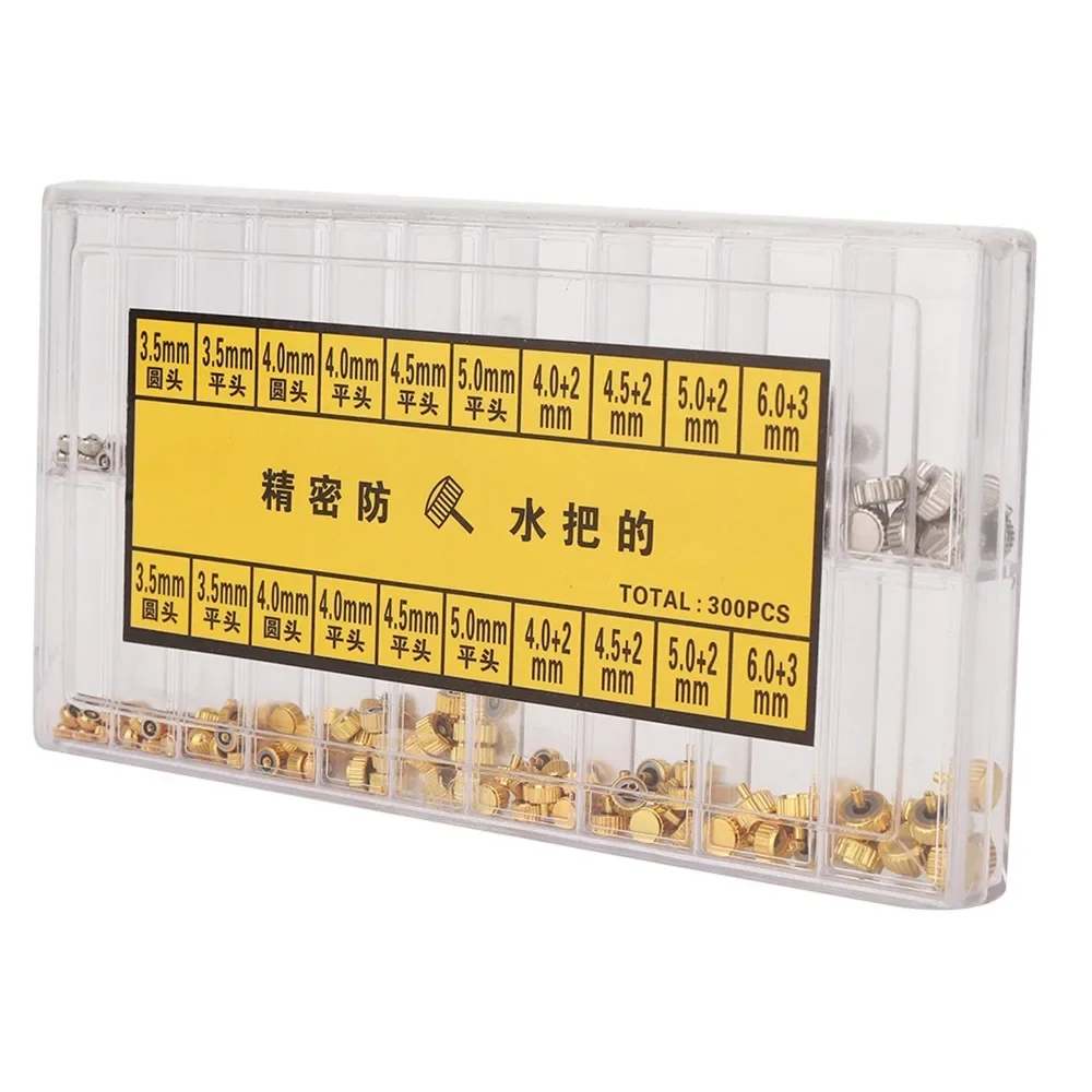 Precision Steel Watch Crown Parts Silver Gold Watch Crown Kit Watch Repairing Tool Watch Repair