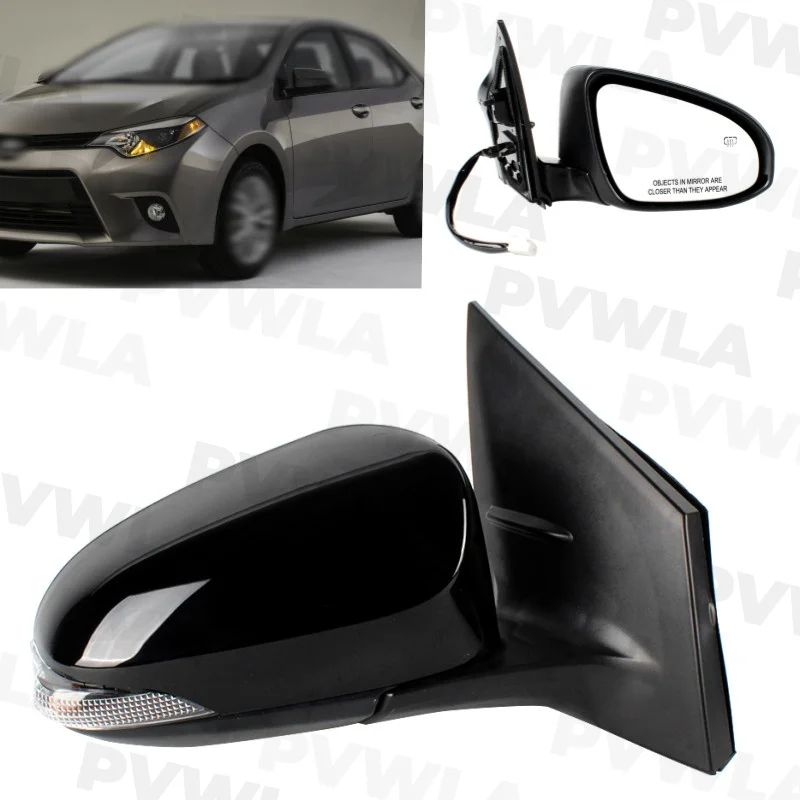 

For Toyota Corolla 2014 2015 2016 2017 2018 2019 US Version Right Side 7 Pins Black Painted Rear Mirror Assembly