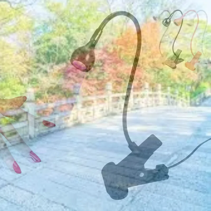 مسمار مجفف ضوء الأشعة فوق البنفسجية مسمار مصباح لتجفيف هلام مسمار البولندية مفتاح سفلي كليب على مكتب مرن صغير محمول USB DIY بها بنفسك مانيكير