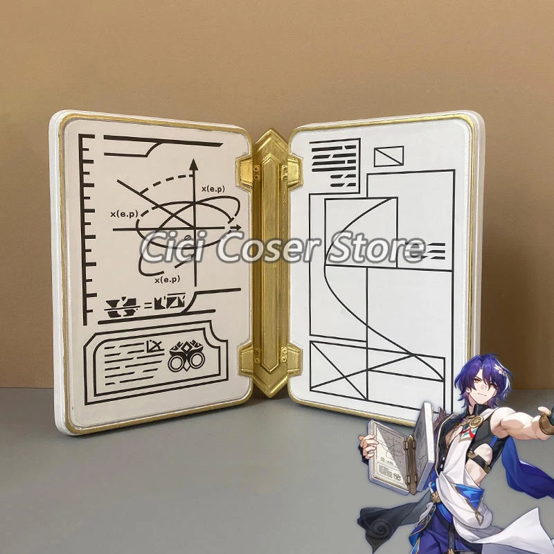 Honkai Star Rail Dr. Ratio Cosplay Prop Book Doctor Veritas Ratio Cosplay Wig Hair Halloween Party Anime Roleplay Accessories