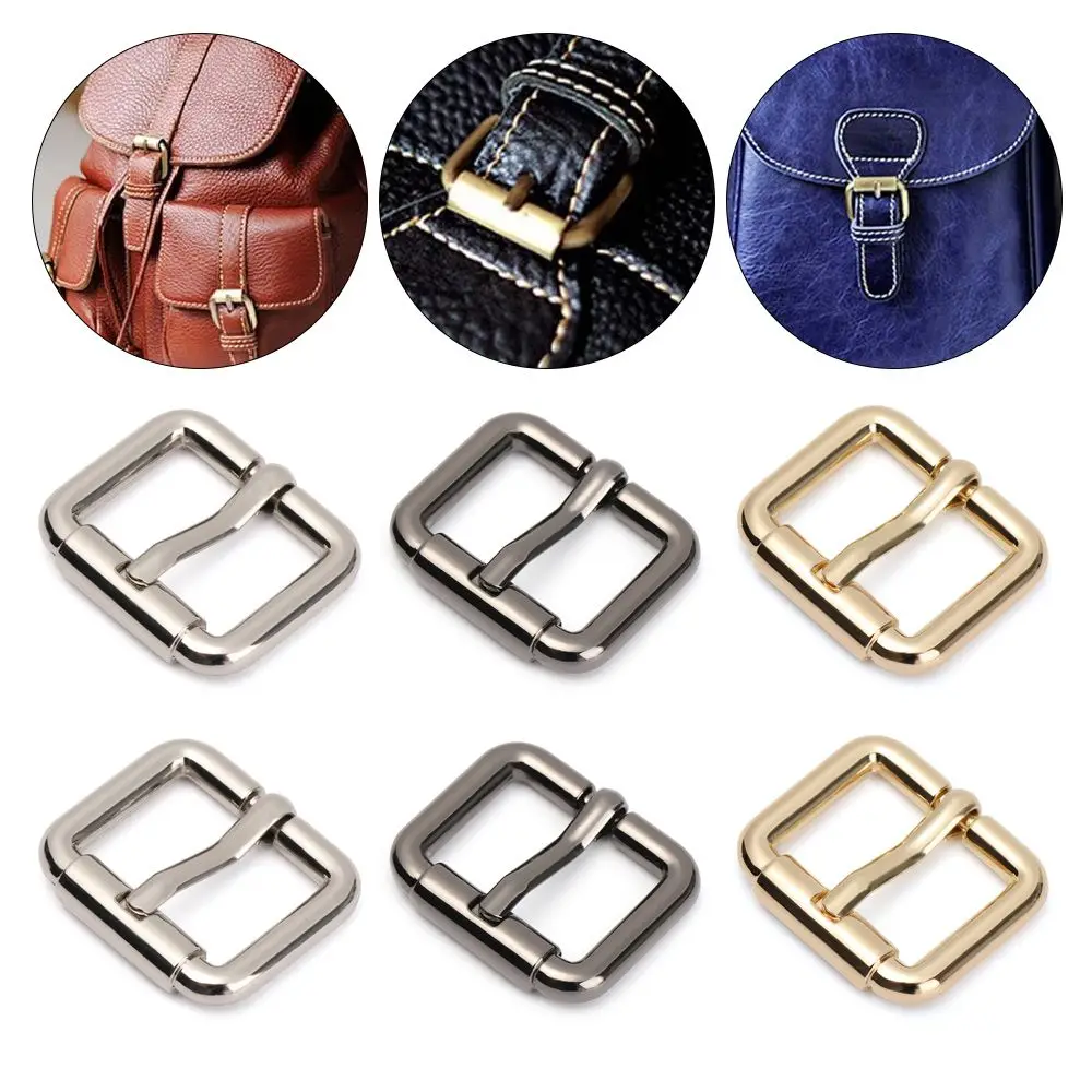 1/2/5pcs DIY Leather Craft Snap Rectangle Ring Metal Buckle Shoe Strap Button Belt Web Parts Adjustable Pin Buckle