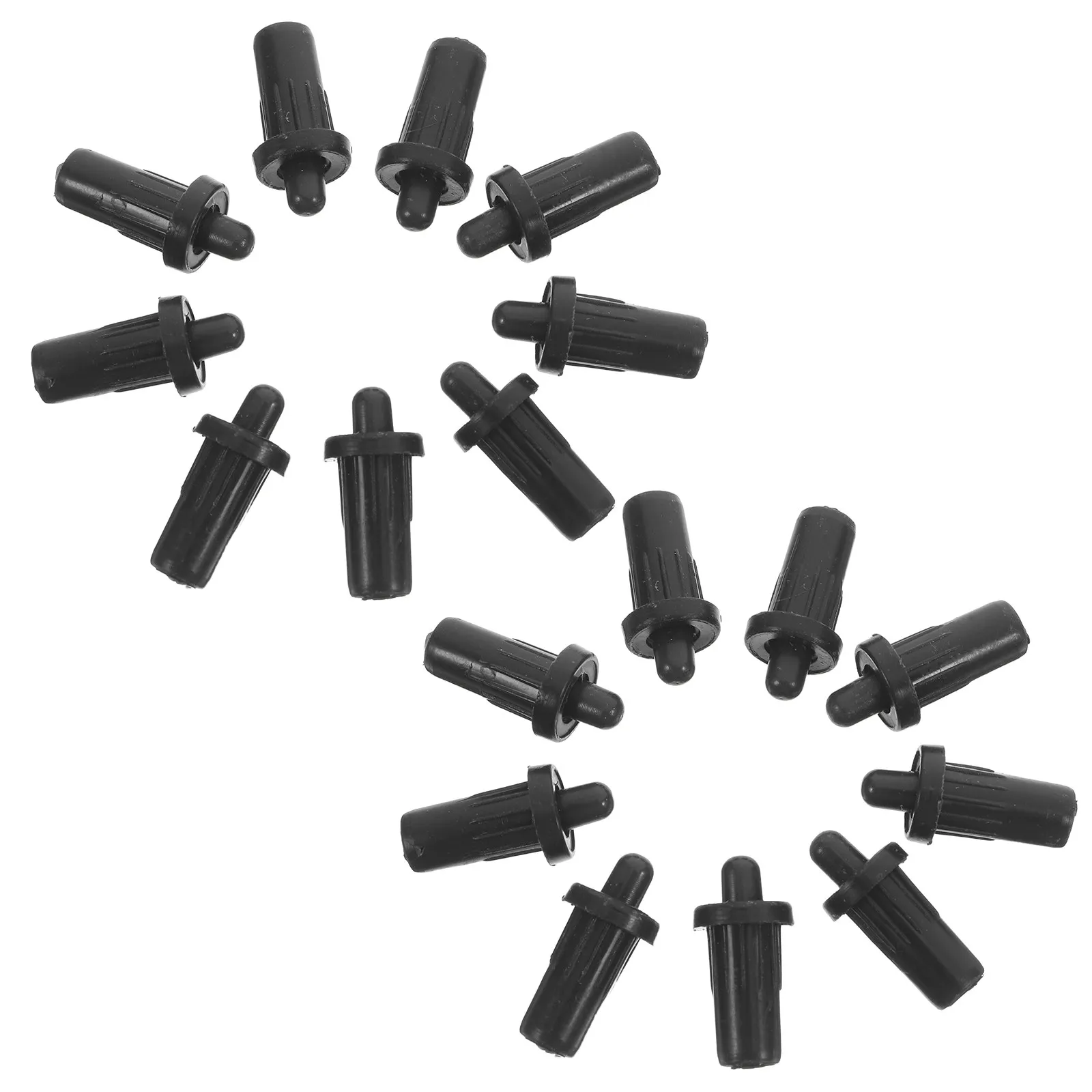 24Pcs Plastic Cabinet Door Dampers Repair Pins Smooth Quiet Close Spring Loaded Shutter Fasteners for Kitchen Cabinets Wardrobe