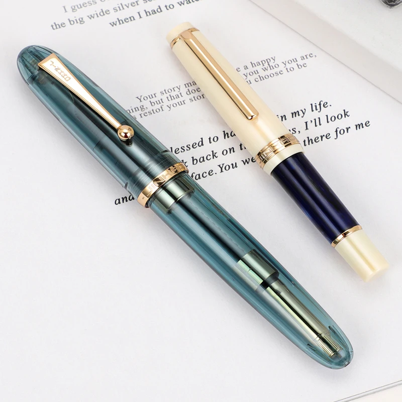 Jinhao 9019透明色樹脂万年筆用品0.5/0.7インク学生学校文房具ビジネス事務用品ギフト