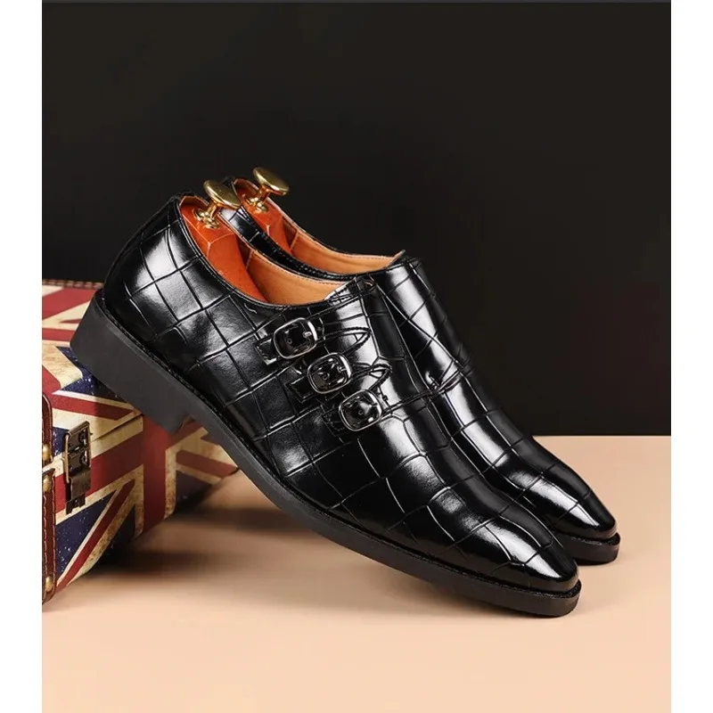 

Business Office Men's Classic Luxury Leather Male Suits Italian Wedding Shoe Slip on Dress Shoes Men Oxfords Fashion
