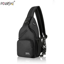 Polarshe-Bolso de hombro para mujer, mochila multifuncional con agujero para auriculares, Mini bolso de negocios para hombre, paquete de viaje deportivo