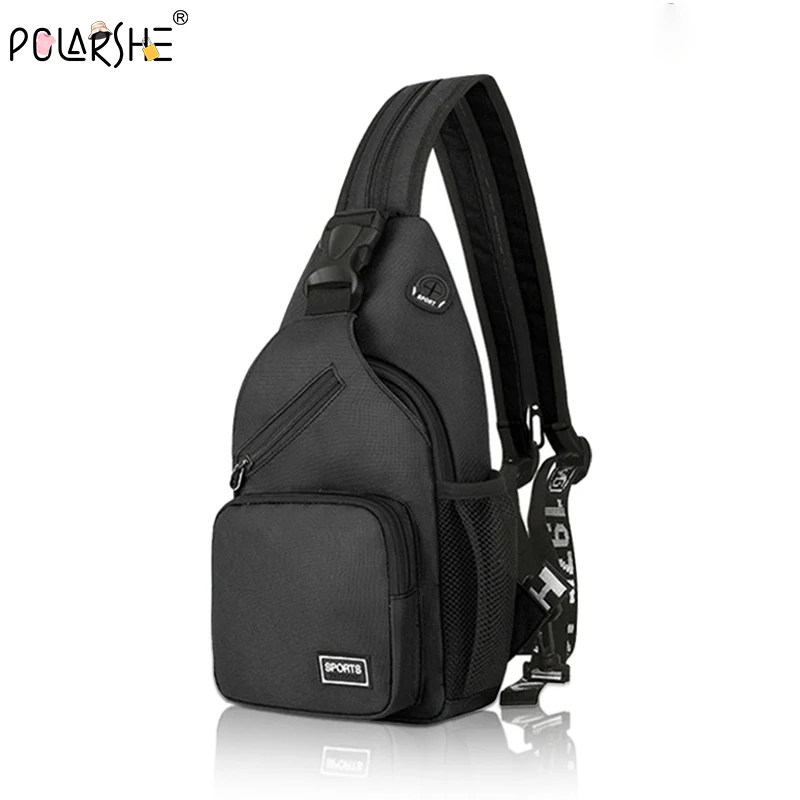 Polarshe Women Chest Shoulder Bag Multi-Functional Women Backpack With Earphone Hole Business Male Bag Mini Sports Travel Pack