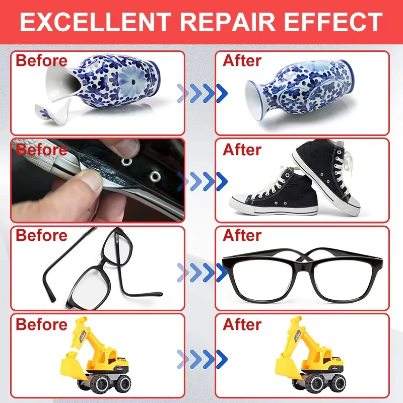 B-1695 50G Super Glue Instant Quick-Drying Cyanoacrylate Adhesive Strong Bond Leather Rubber Glass Wood Metal Liquid Glue Tool