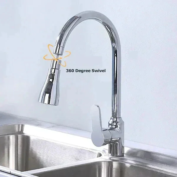 3 In 1 Kitchen Faucet Extender Universal 360 Rotate Pull Out Kitchen Tap Multi-mode Strong Flushing Booster Kitchen Accessories