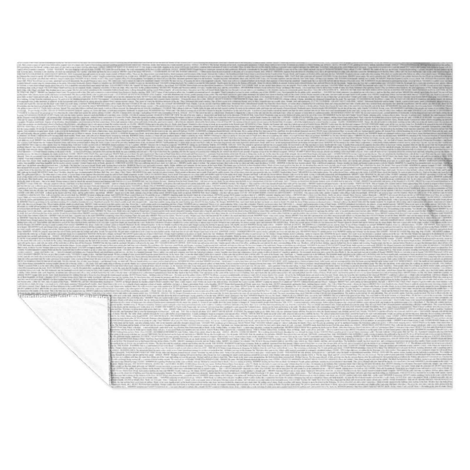 

Jaws - Full Script Throw Blanket Loose Soft Beds Summer Beddings Furry Blankets