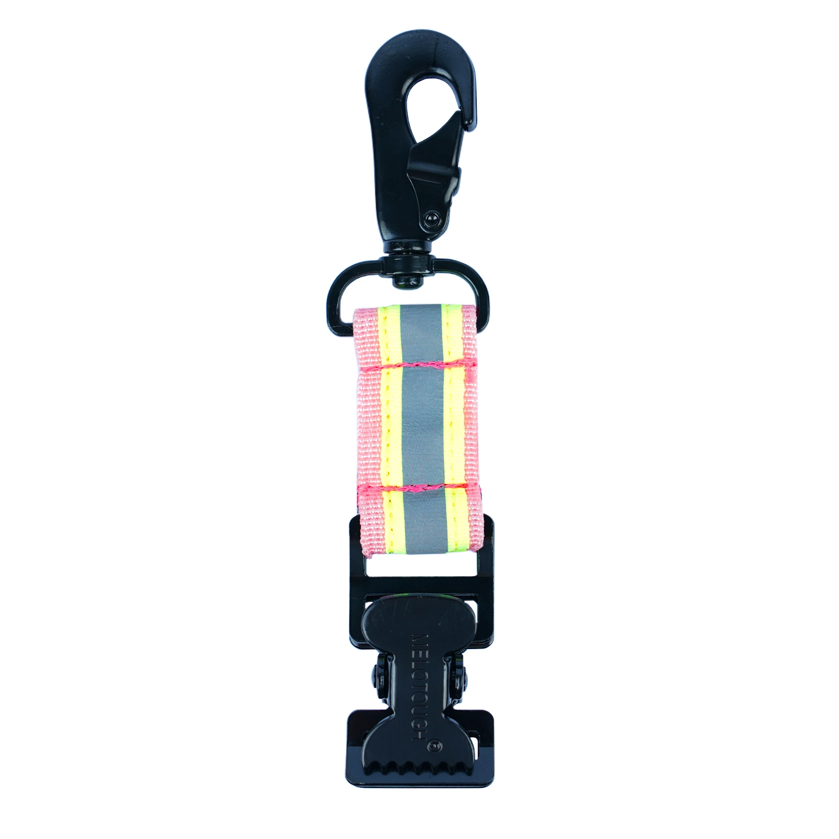 MELOTOUGH Firefighter Glove Strap Work Glove Holder Clip with 2 Alligator Clip Reflective Hi-Vis Lime