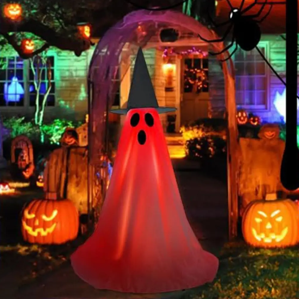 Haunted House Decorations Spooky Halloween Ghost Decoration Kit with Led Lights for Porch Yard Garden Diy for Lawn for Outdoor