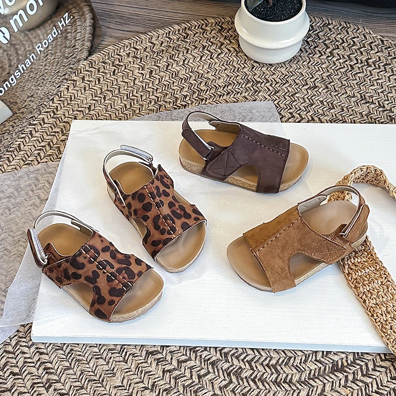 Mumoresip Kids Princess Shoes Korean Style Open Toes Girls Beach Shoes Soft Bottom 2026 Summer New Children Casual Sandals Trend