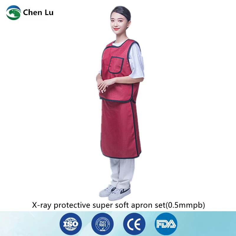 

Hospital interventional surgery doctor with x-ray radiation protection 0.5mmpb double-sided super soft lead apron set