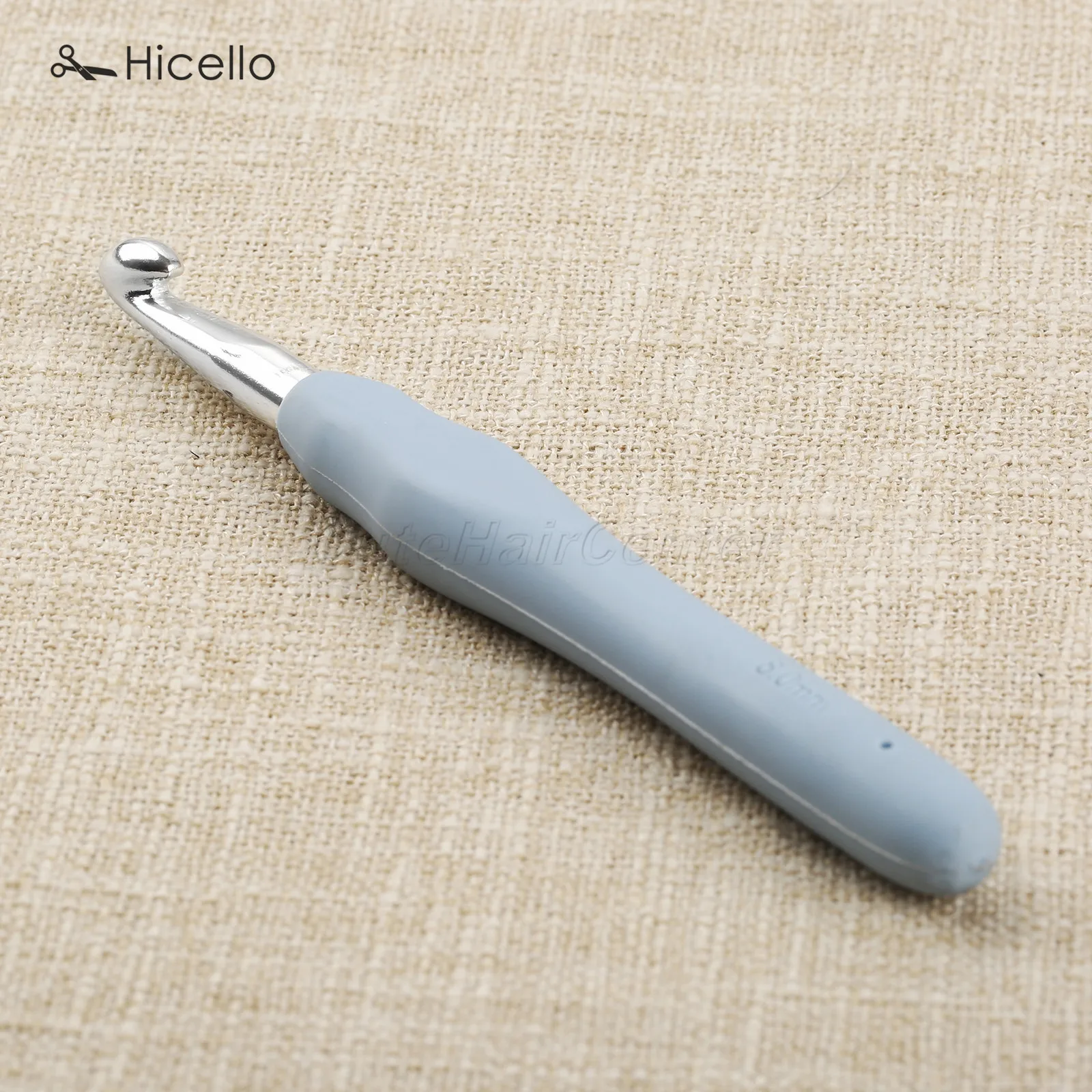 1pc Crochet Hook 7mm/8mm Aluminum Alloy Knitting Needles Tool Thick Head Light Color Blue Pink Soft Handle Craft DIY Hicello