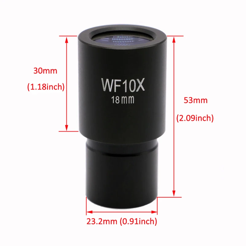 WF10X 18mm Microscope Eyepiece 23.2mm Mount Wide Field Ocular Eyepieces for Microscopio