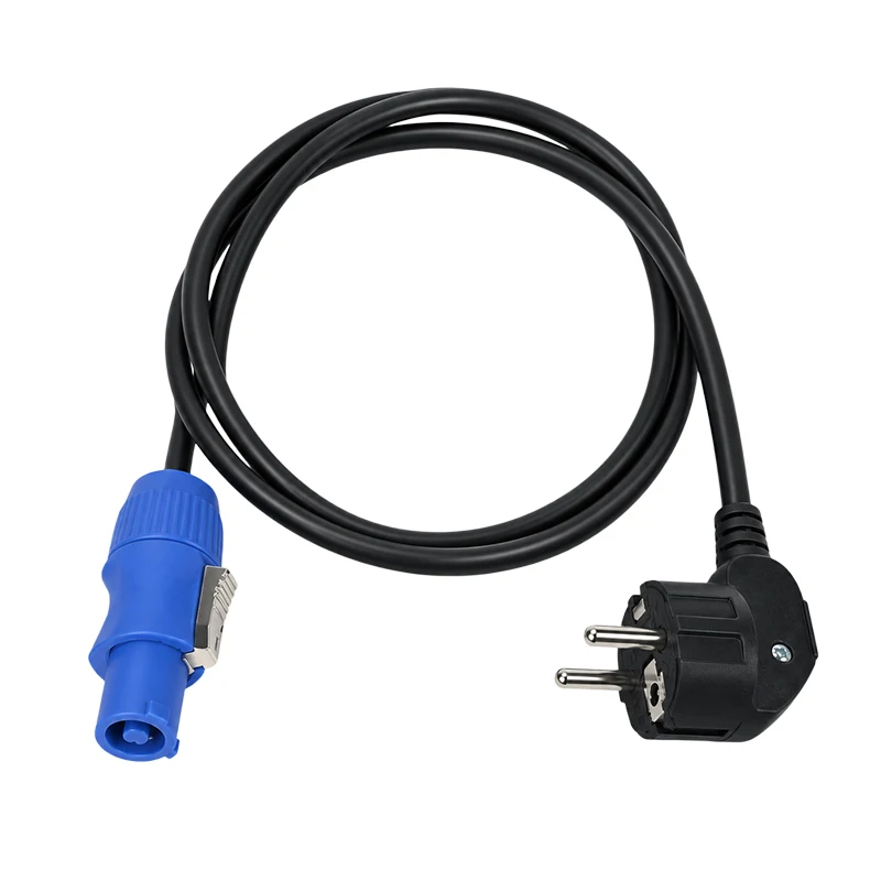 US EU UK Plug AC Power Cable 1M 3x1.5mm2 to 3 Pin Locking Connector for Moving Head Stage Lighting LED PAR Beam Audio Equipment