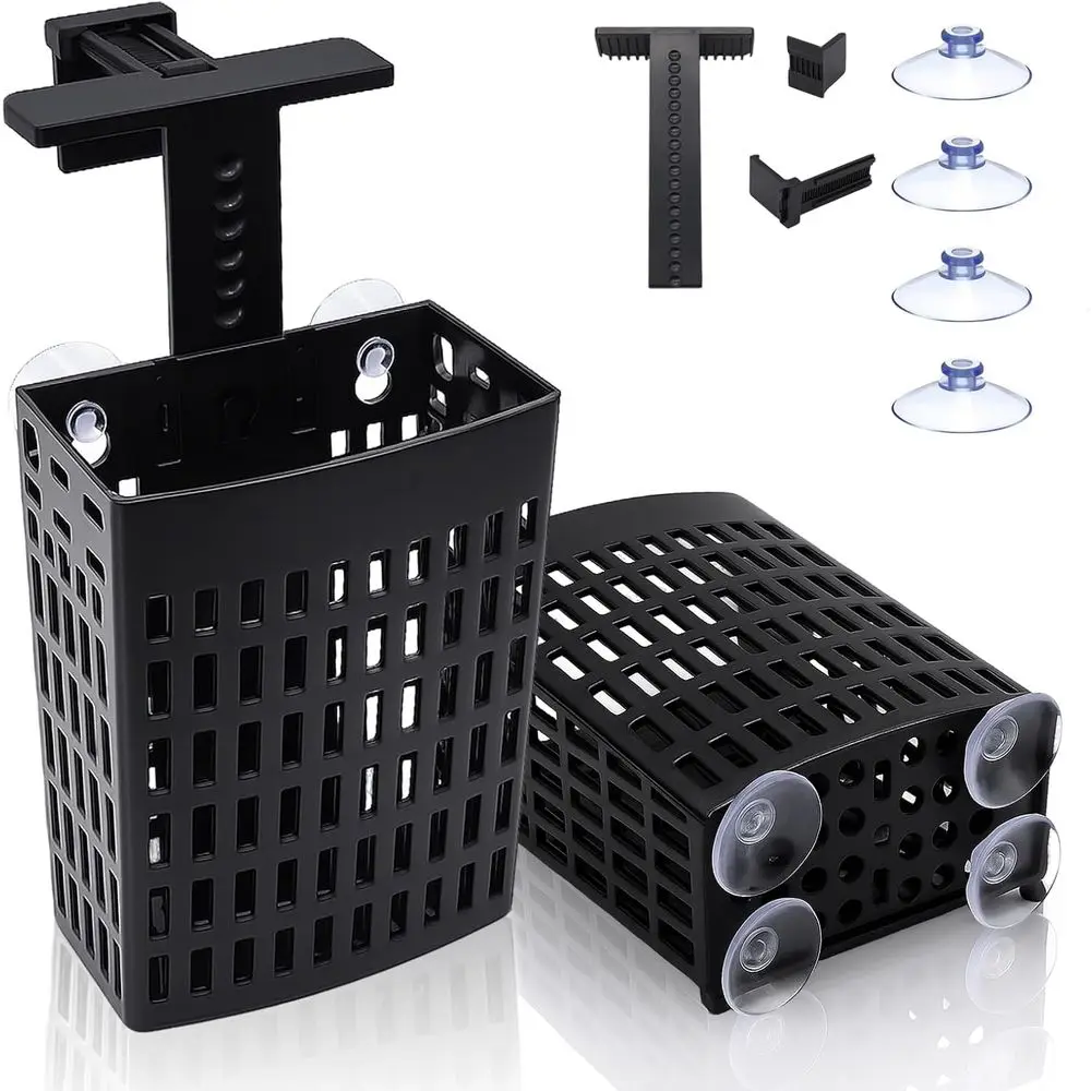 

2 шт. улучшенных держателей для аквариумных растений, регулируемый по высоте держатель для растений в аквариуме с 2 удлинительными крючками и 2 присосками.