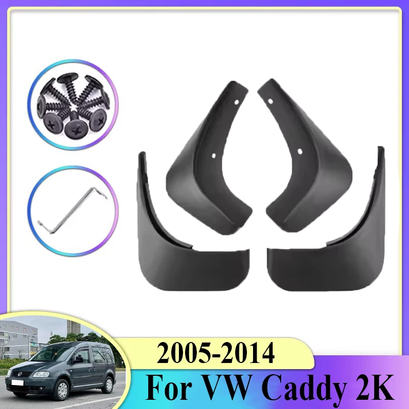 

Car Mudflaps For Volkswagen for VW Caddy 2K 2005-2014 2010 Front Rear Fender Wheel Cover Mudguard Splash Guard Auto Accessories