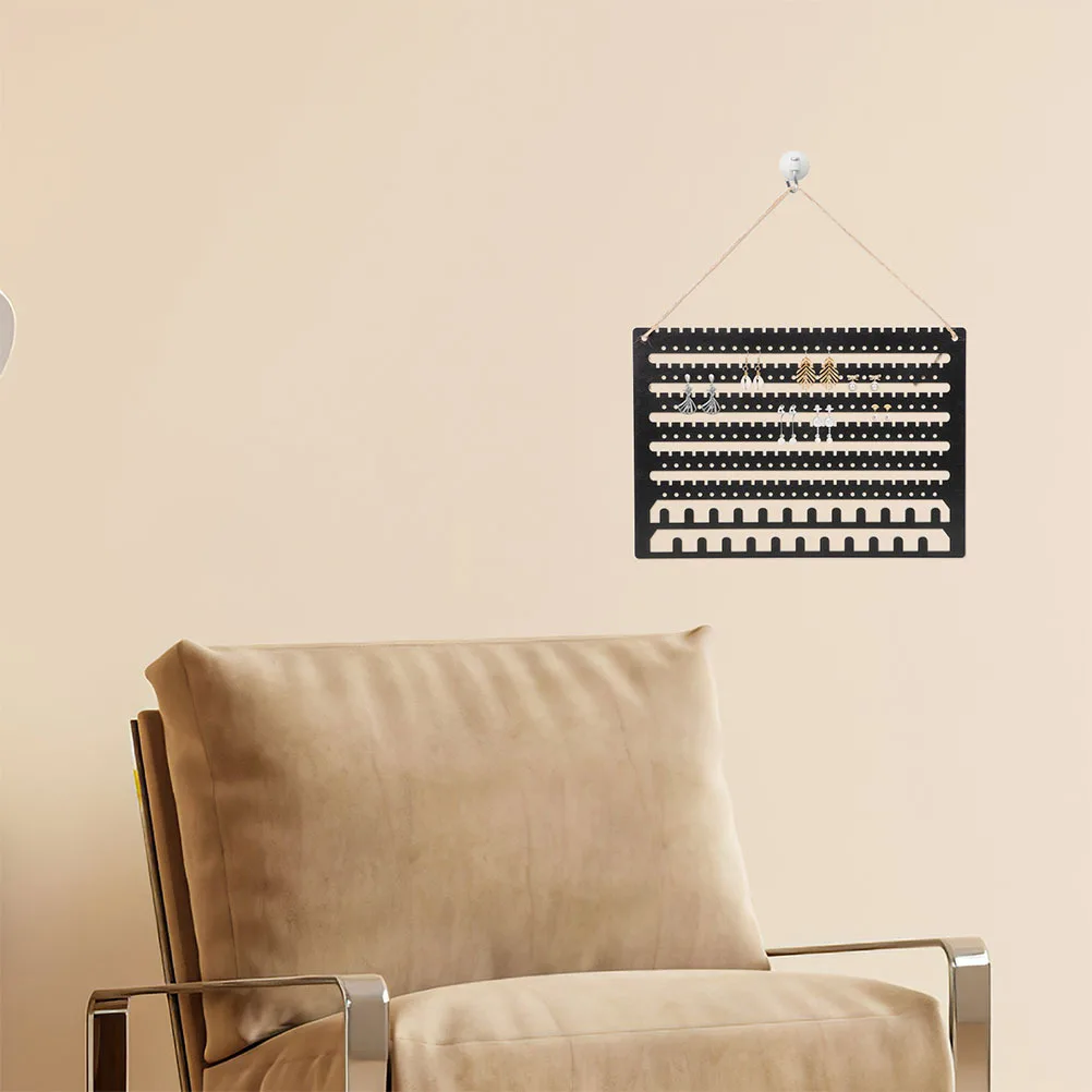 

2 шт. настенный деревянный органайзер для ювелирных изделий, стойка для сережек, ожерелий, браслетов, подвесная полка для хранения, экономия места