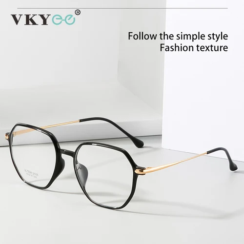 Imagen 2 del producto VICKY, nueva moda Simple, diseño geométrico personalizado, monturas poligonales, gafas antiluz azul, prescripción personalizable
