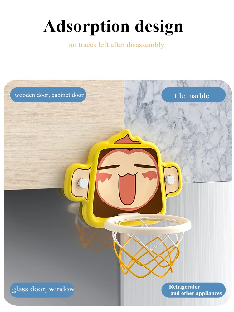 ห้องนอนในร่มบ้านเล่นประตูบาสเกตบอล Hoop Super Sport เด็กชุดบาสเกตบอล Hoop ของเล่นแบบพกพาบาสเกตบอล Mini Hoop