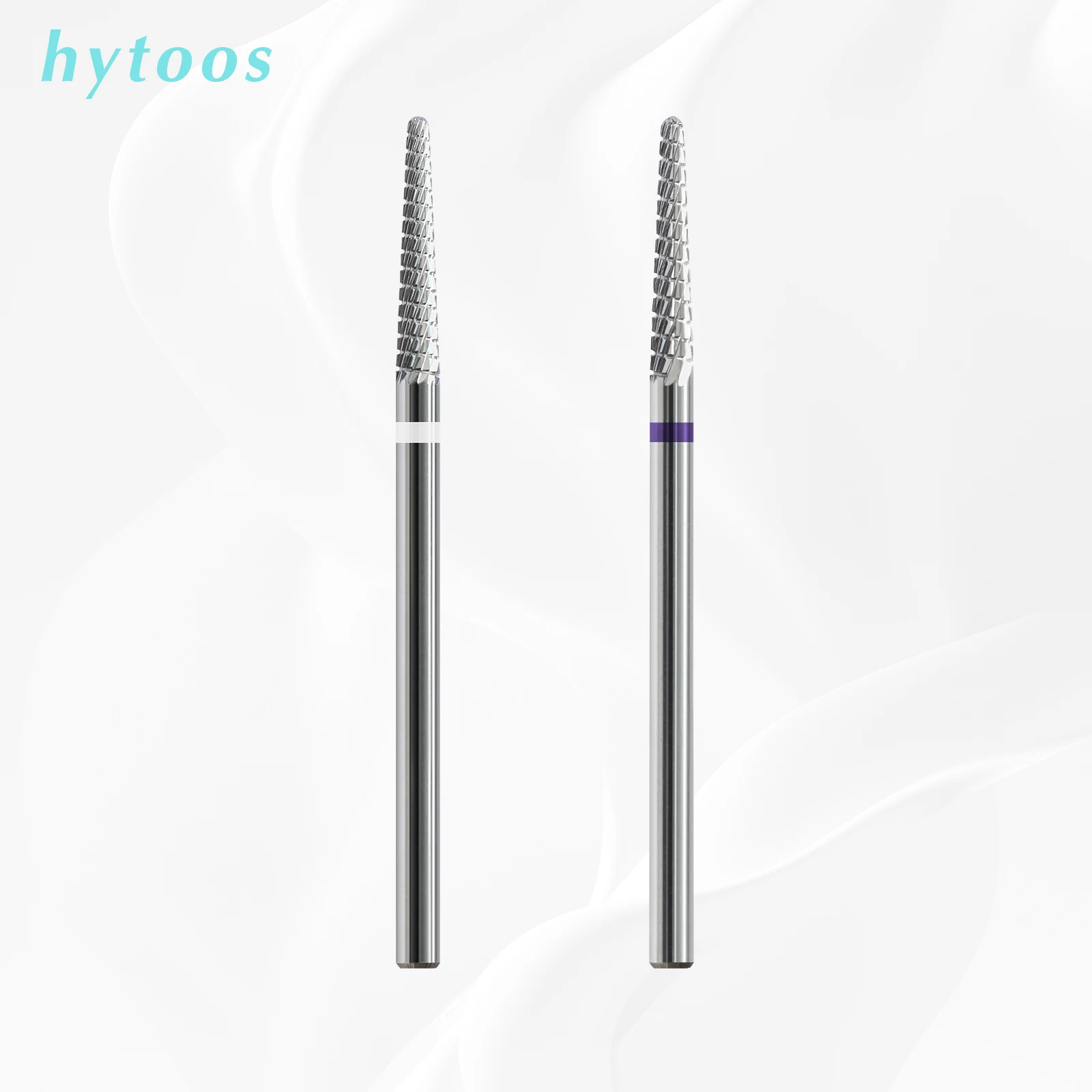 HYTOOS Small Cone Cuticle Clean Nail Drill Bits Conical Carbide Nail Bit Professional Safety Under Nails Dead Skin Cleaner Tools