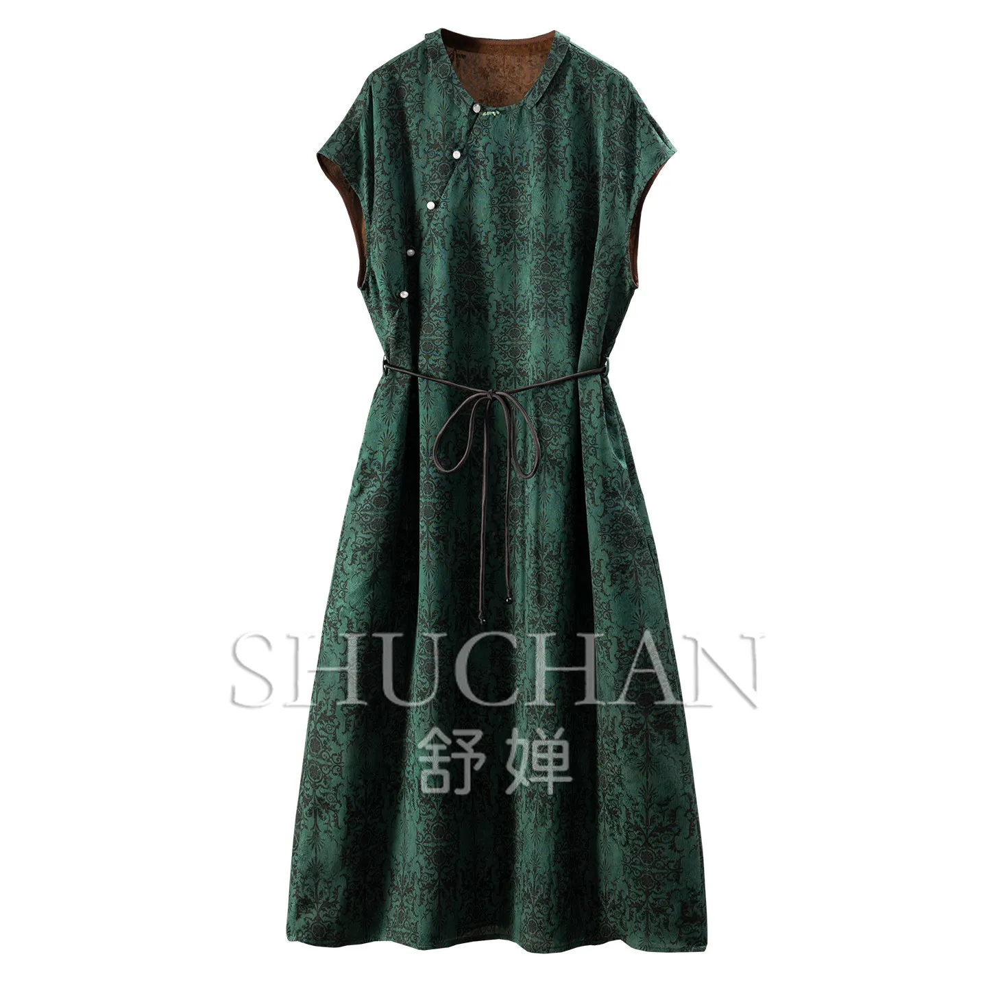 New Chinese Heavy Silk Fragrant Cloud Yarn Bag Rotator Sleeve Dress Women's 70M2 Vestidos De Mujer Elegantes Para Fiesta 2026