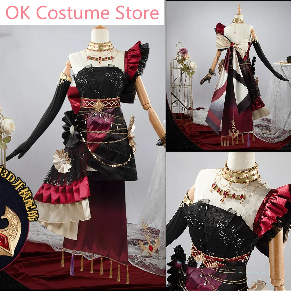 [Customized] Game Umamusume: Pretty Derby Gold Ship Cosplay Costume Gorgeous Uniform Dress Halloween Outfit Women New