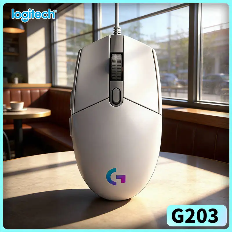

Игровая мышь Logitech G203 проводная, с RGB-подсветкой, 8000 DPI, регулируемая, 6 кнопок, отклик 1 мс, 85 г, гарантия, прочная конструкция