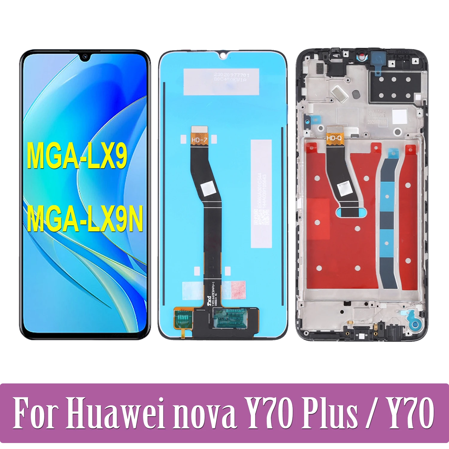 

Для Huawei Nova Y70 Plus MGA-LX9 MGA-LX9N LCD дисплей сенсорный экран сменный дигитайзер в сборе