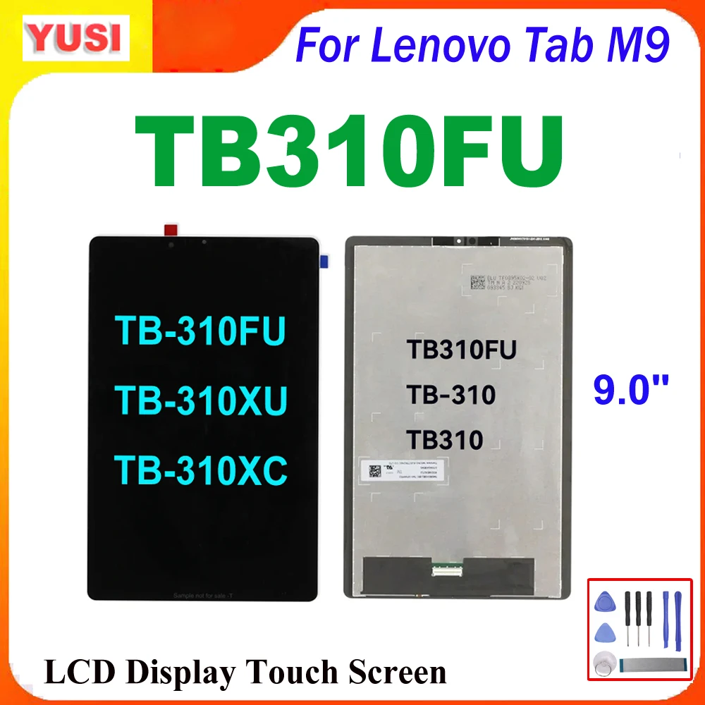 9'' LCD For Lenovo Tab M9 TB310 TB-310FU TB-310XU TB310XC  Tab M9 TB-310 LCD Display Touch Screen Digitizer Assembly Replacement